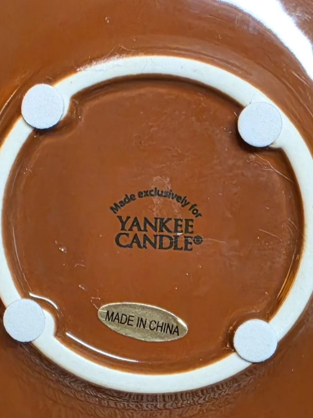 Yankee Candle Brown Floral Ceramic Shade With Saucer